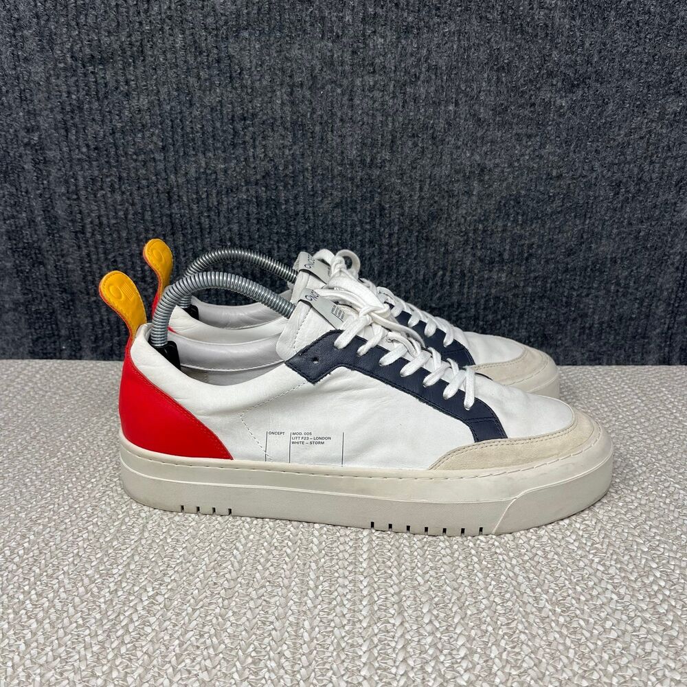 Oncept London Sneakers White Red Yellow Leather Shoes Women’s 9.5